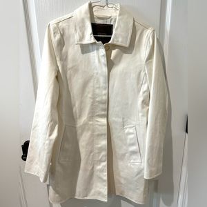 Coach White Classic A-Line Trench Coat Rain Jacket